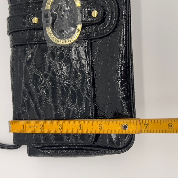 Butler Bag by Jen Groover Black Crocodile-Embossed Top Handle Shoulder Bag NWOT - Picture 8 of 9